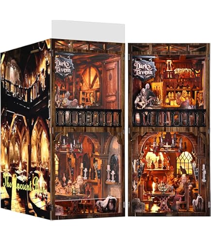 Book Nook 完成品　Ancient Book Ancient Book Collection Room DIY Book Nook Kit（Dust cover